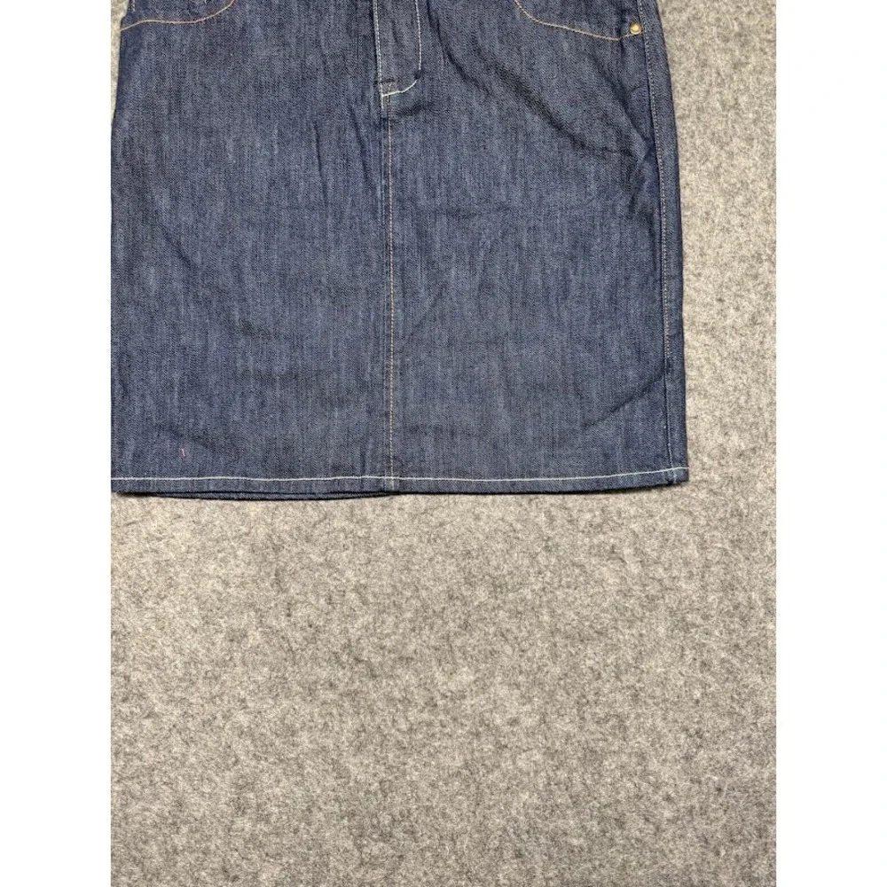 New York & Company Women Dark Wash Denim Mini Skirt Size 4‎ Stretch 5-Pocket NWT